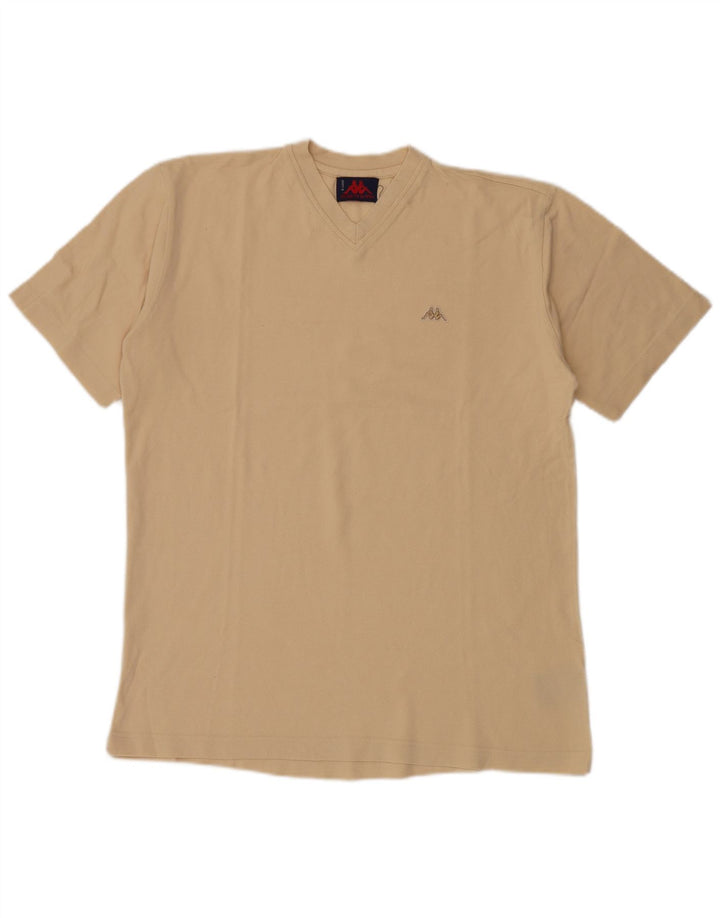 T-shirt męski KAPPA, duży, beżowy, bawełniany