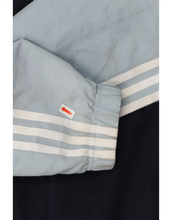 Męska bluza dresowa Adidas, średnia granatowa, poliester z blokami kolorów