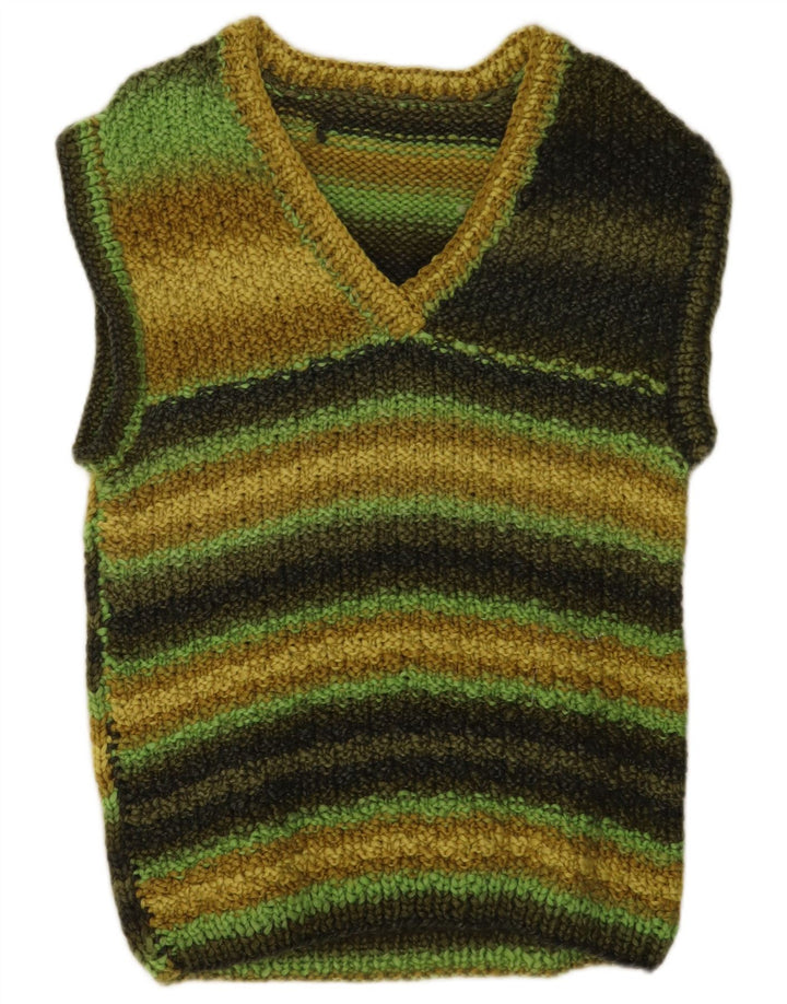 Podkoszulek męski w stylu vintage, w średnie, wielokolorowe paski