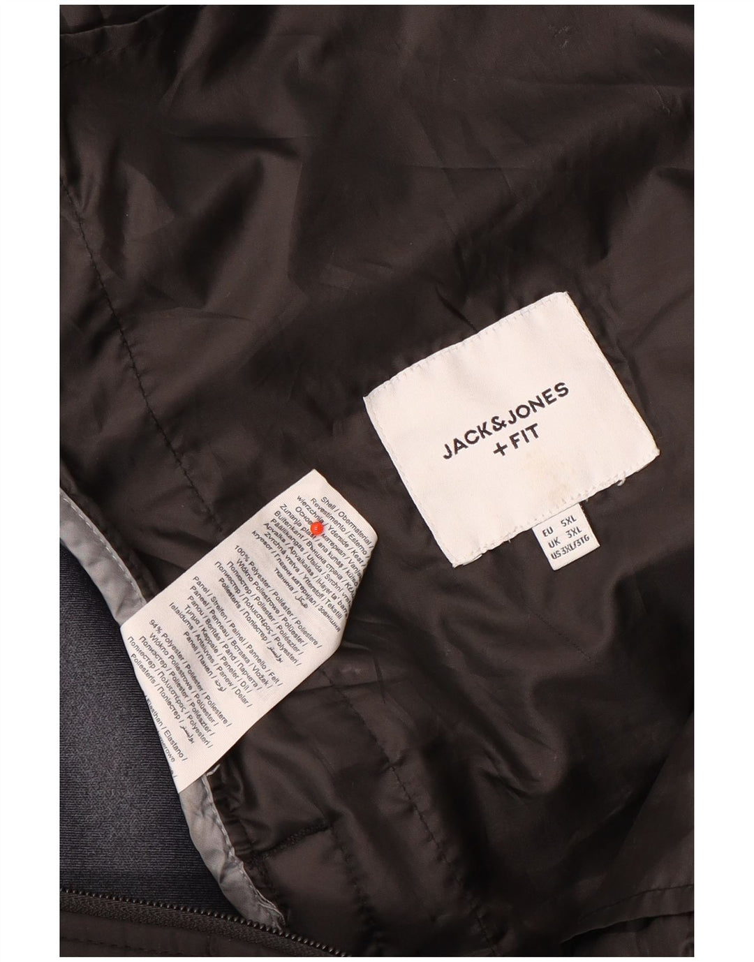 Męska ocieplana kurtka z kapturem Jack & Jones UK 46 3XL Czarny poliester