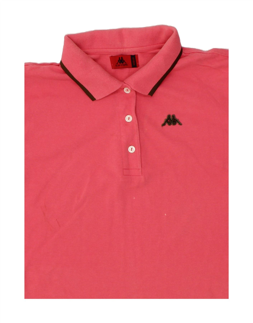 KAPPA Womens Polo Shirt UK 14 Medium Pink Cotton Vintage Kappa and Second-Hand Kappa from Messina Hembry 