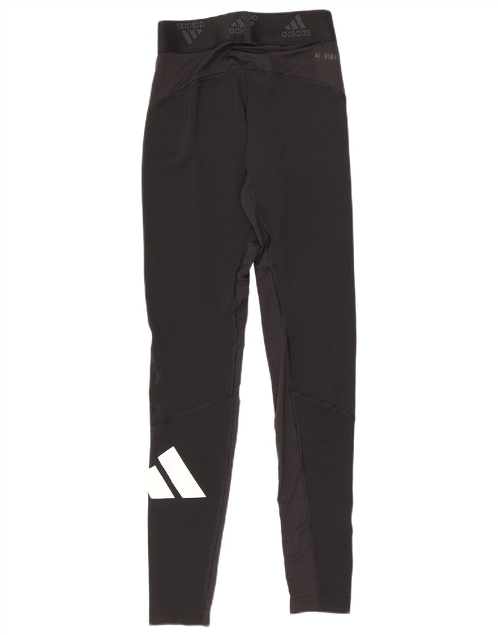 Damskie legginsy Adidas Graphic UK 10, małe, czarne, poliestrowe
