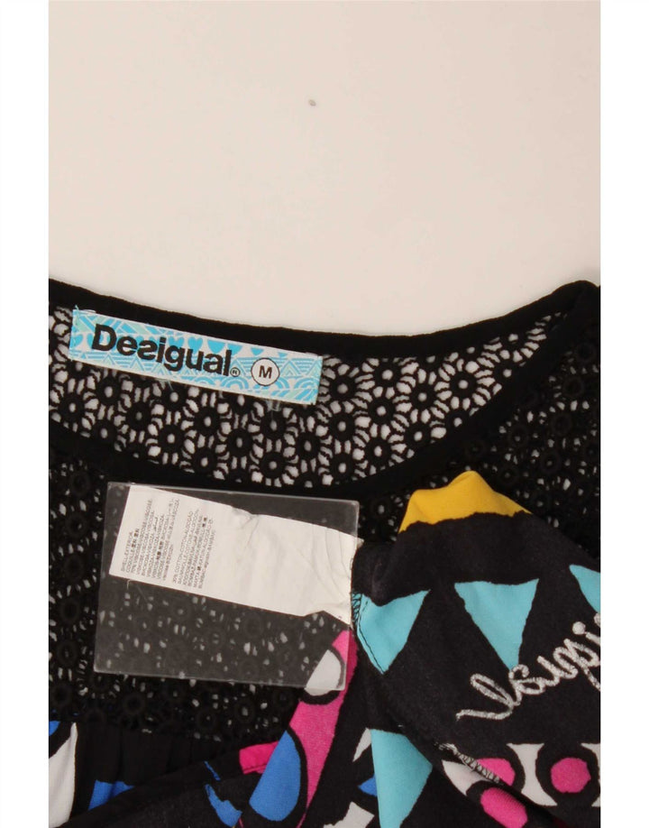 Damska tunika z grafiką Desigual UK 14, średnia, wielokolorowa, geometryczna