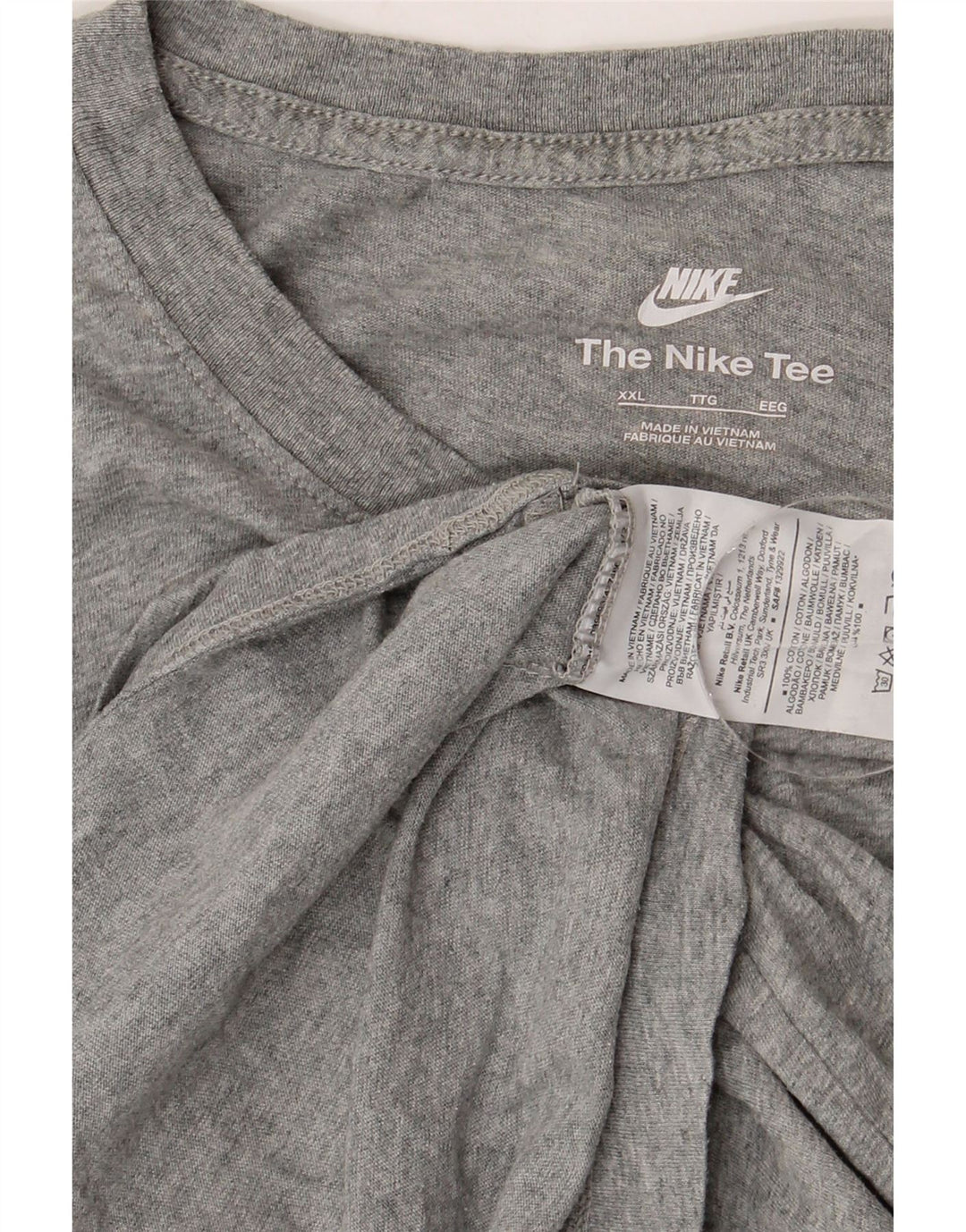 Męska koszulka T-shirt NIKE, 2XL, szara, bawełniana w plamki