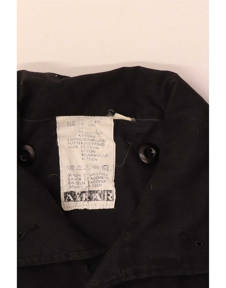 Vintage męska kurtka wojskowa UK 40 duża czarna bawełniana