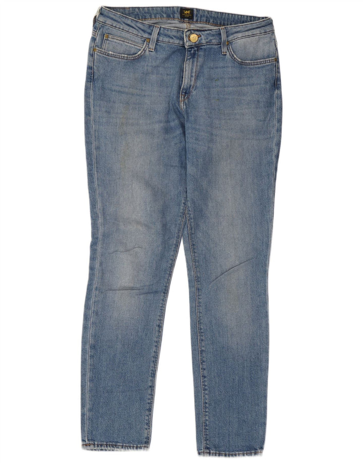Damskie jeansy Lee Elly Slim Straight W31 L29 Niebieskie bawełniane