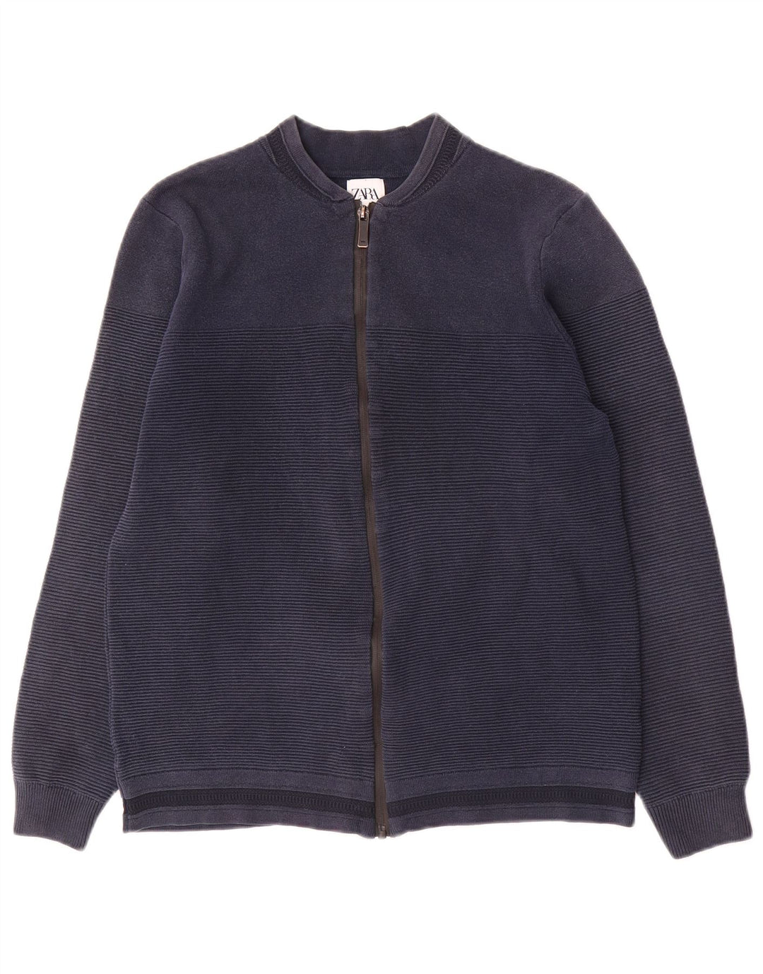 Męski sweter Zara w kolorze średniego granatu w prążki