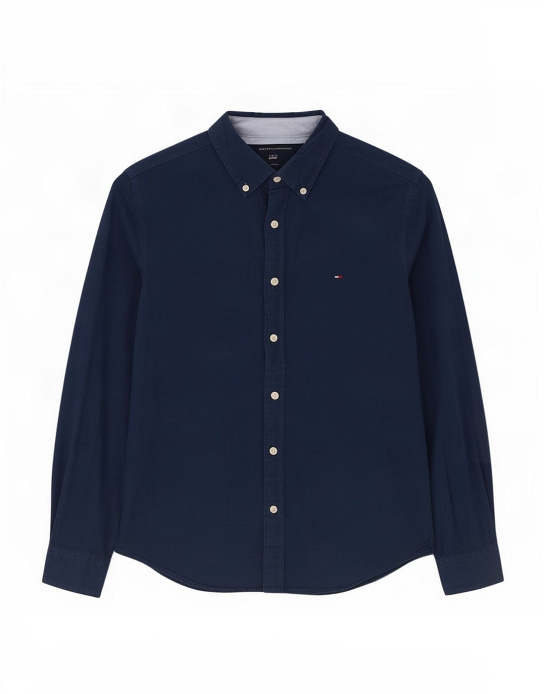 Koszula męska Tommy Hilfiger, mała, bawełniana, granatowa