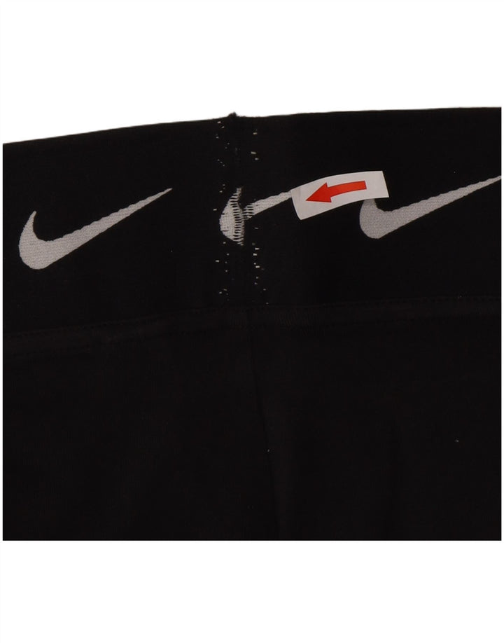 Damskie legginsy Nike Graphic UK 10, małe, czarne, bawełniane