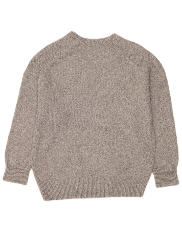 Sweter damski Zara Oversize z dekoltem w kształcie litery V, UK 10, mały, szary, nakrapiany
