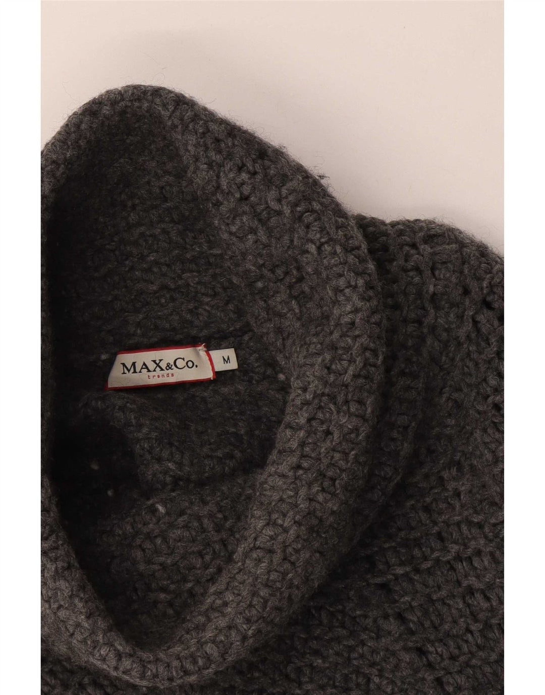Damski sweter z golfem Max & Co. UK 12, średni szary