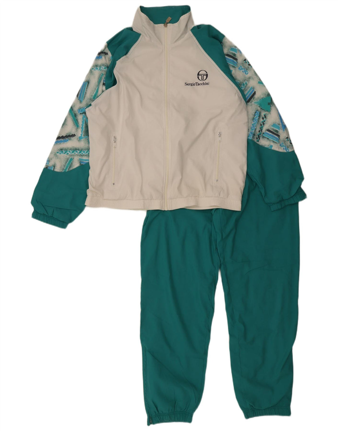Pełny dres męski Sergio Tacchini IT 48 Small Green Colorblock