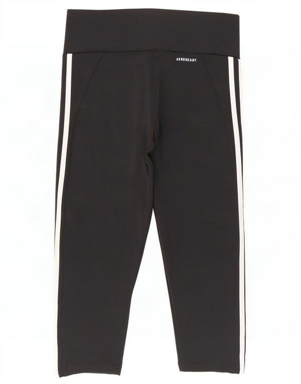 Damskie legginsy Adidas Aeroready Capri UK 8/10, mały, czarny poliester