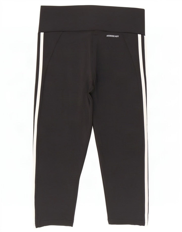 Damskie legginsy Adidas Aeroready Capri UK 8/10, mały, czarny poliester