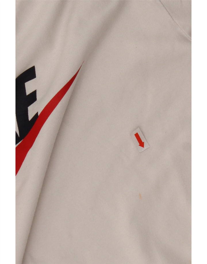 Chłopięcy T-shirt z grafiką NIKE, 13-14 lat, biała bawełna