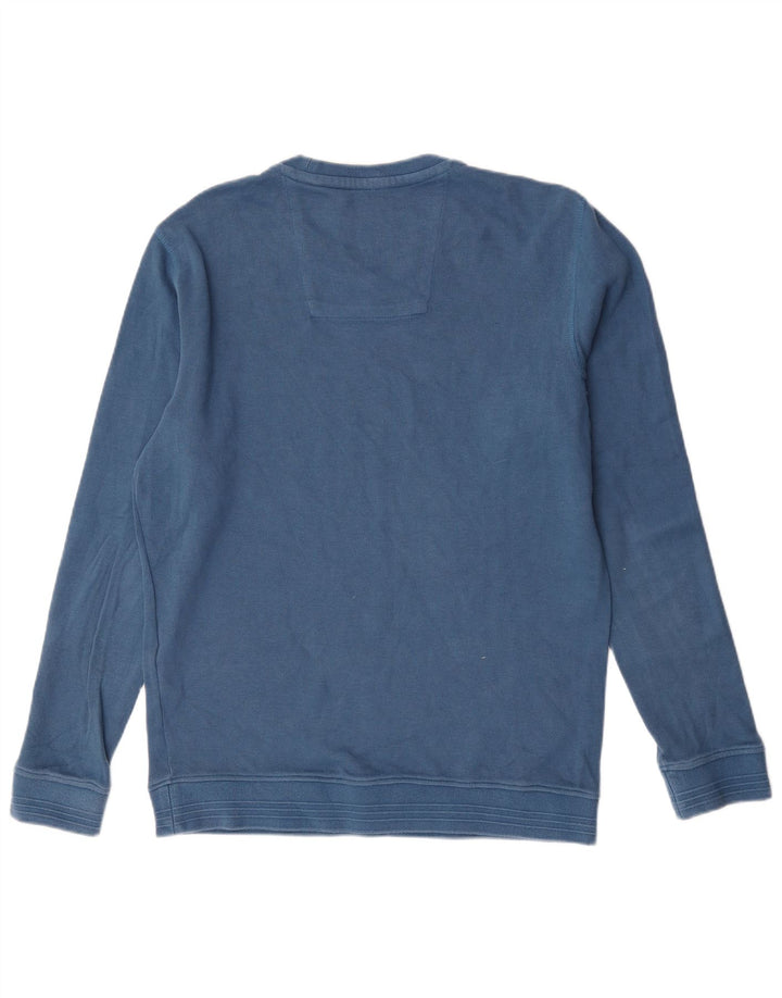 Crew Clothing Męski sweter z okrągłym dekoltem, duży, niebieski, bawełniany