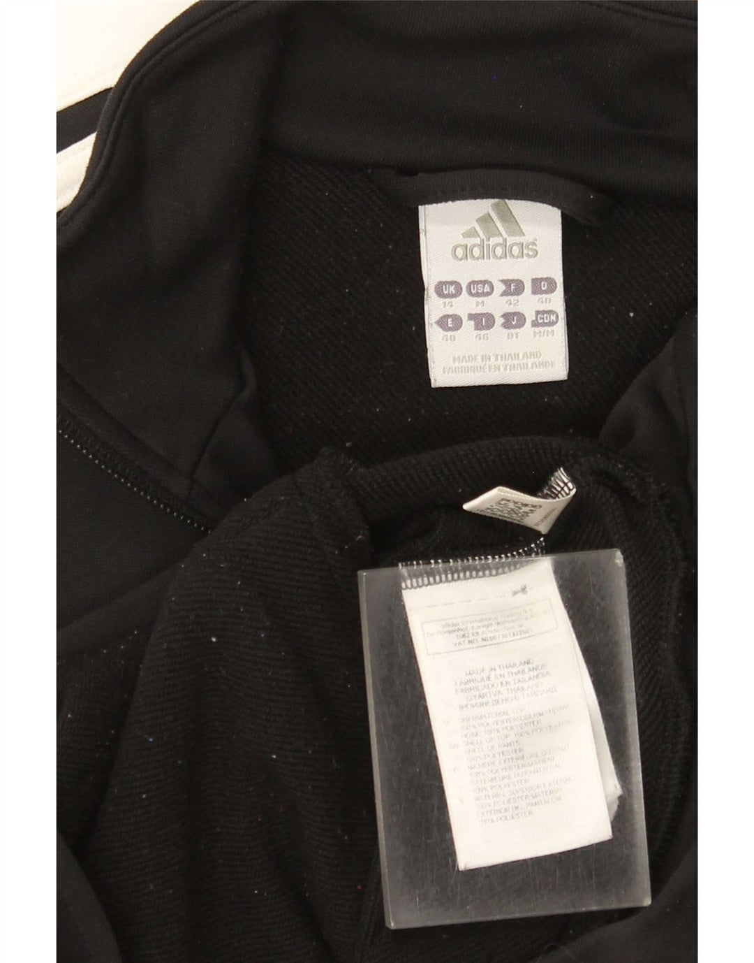 Damska bluza dresowa Adidas UK 14 Średni czarny poliester