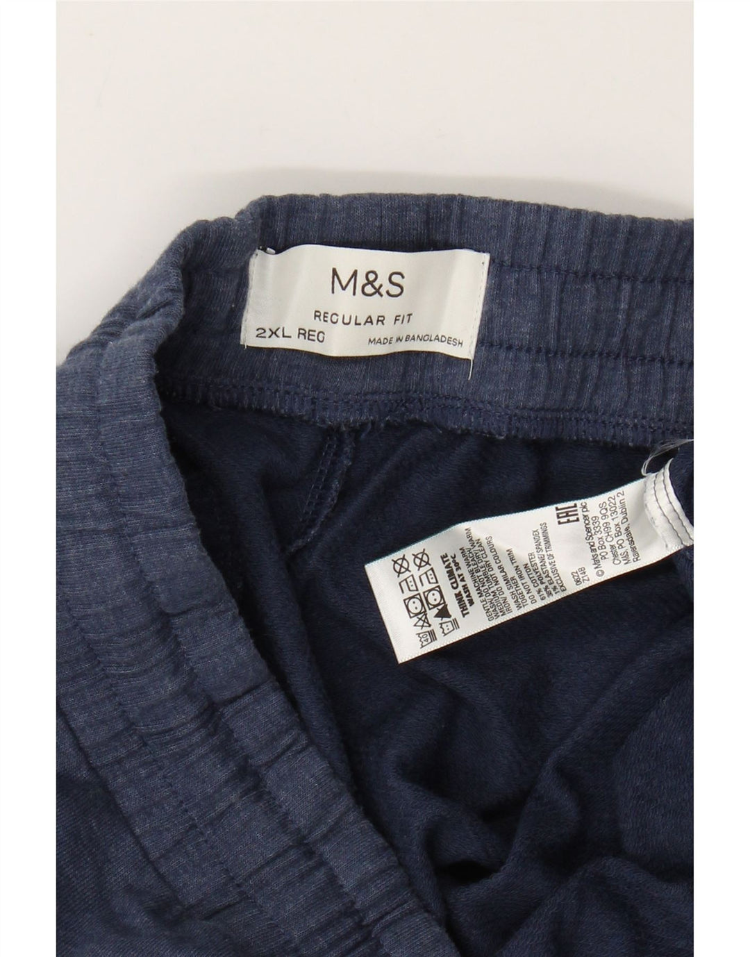 Męskie spodnie dresowe MARKS & SPENCER 2XL, granatowe, bawełniane