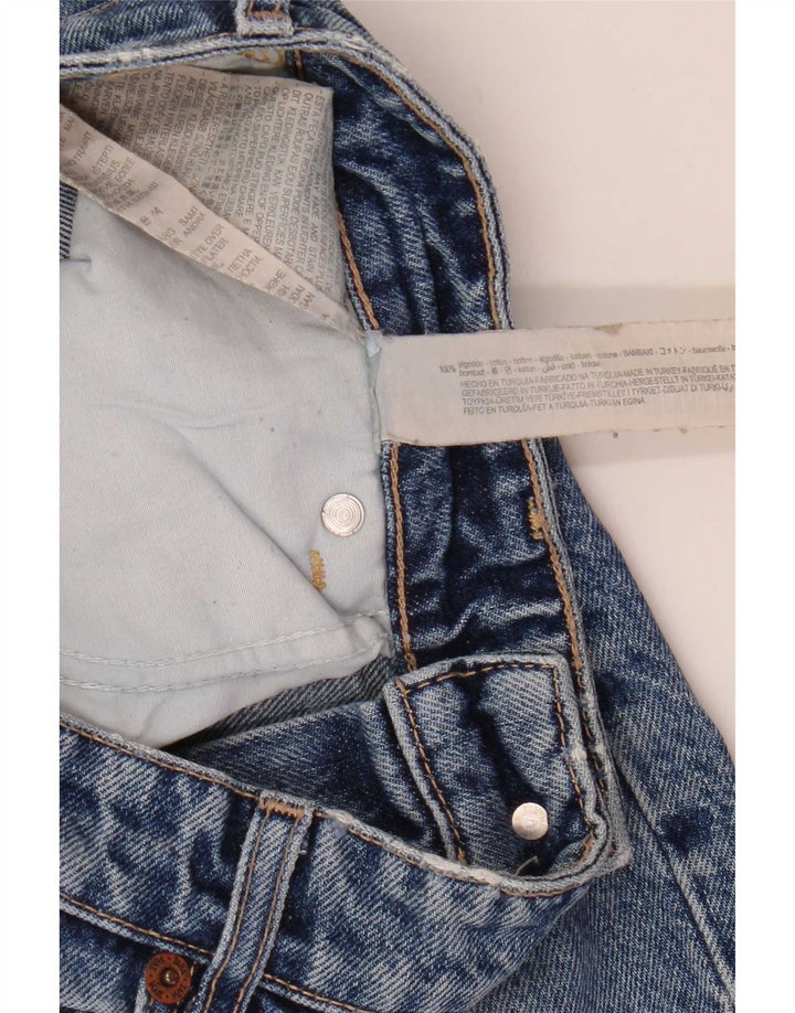 Damskie jeansy z szerokimi nogawkami Zara w trudnej sytuacji EU 40 Medium W30 L33 Niebieska bawełna