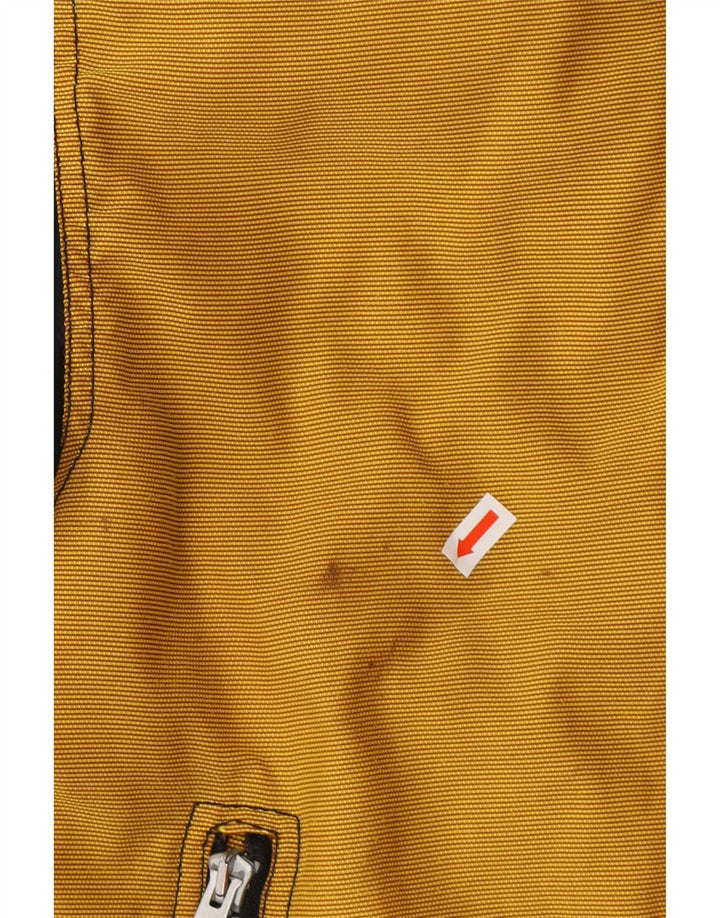 BRUGI Womens Hooded Windbreaker Jacket IT 44 Medium Orange Colourblock Vintage Brugi and Second-Hand Brugi from Messina Hembry 