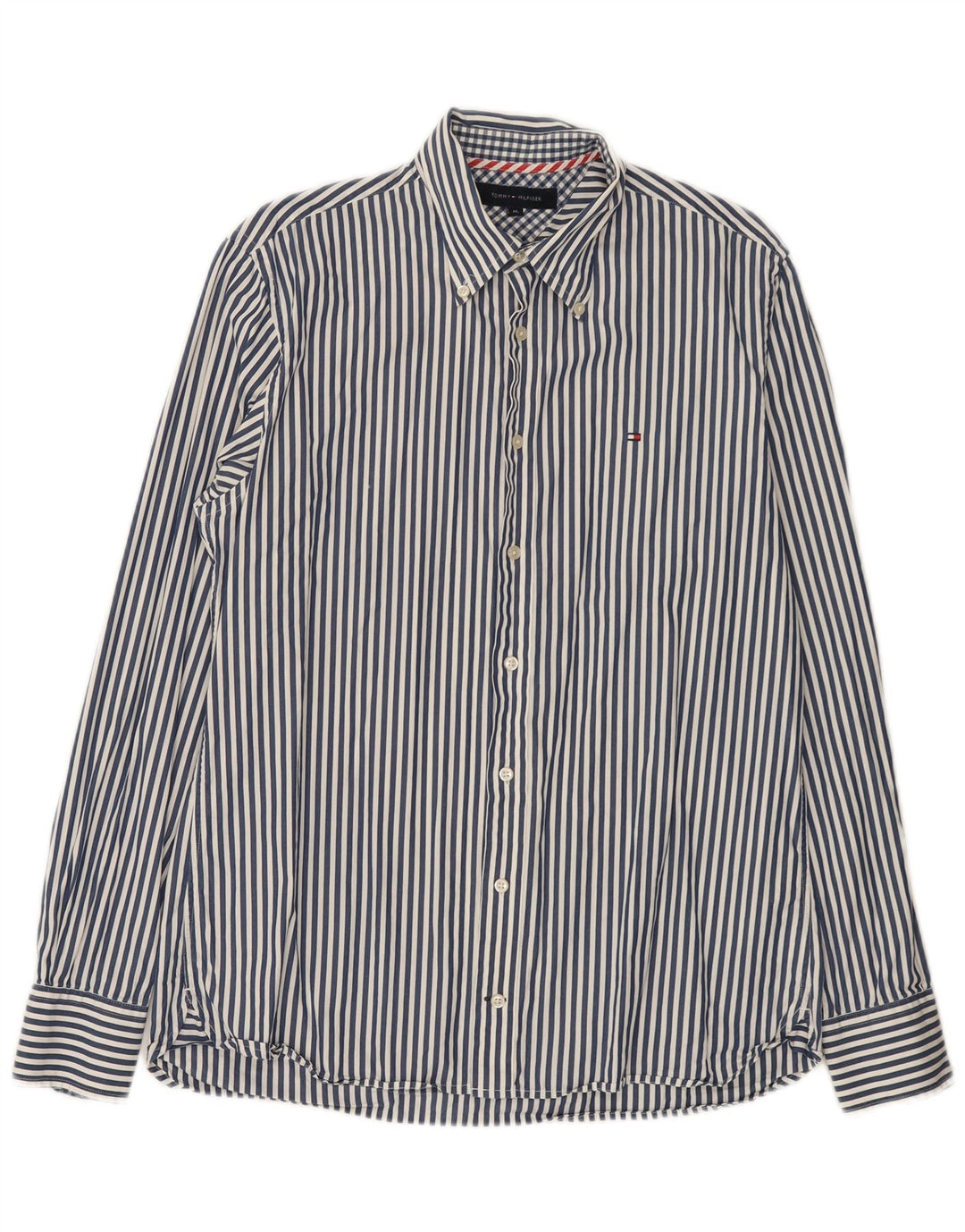 Koszula męska Tommy Hilfiger, bawełniana w średnie niebieskie paski