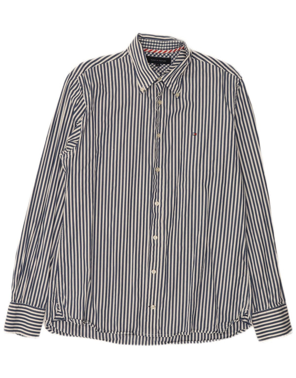 Koszula męska Tommy Hilfiger, bawełniana w średnie niebieskie paski