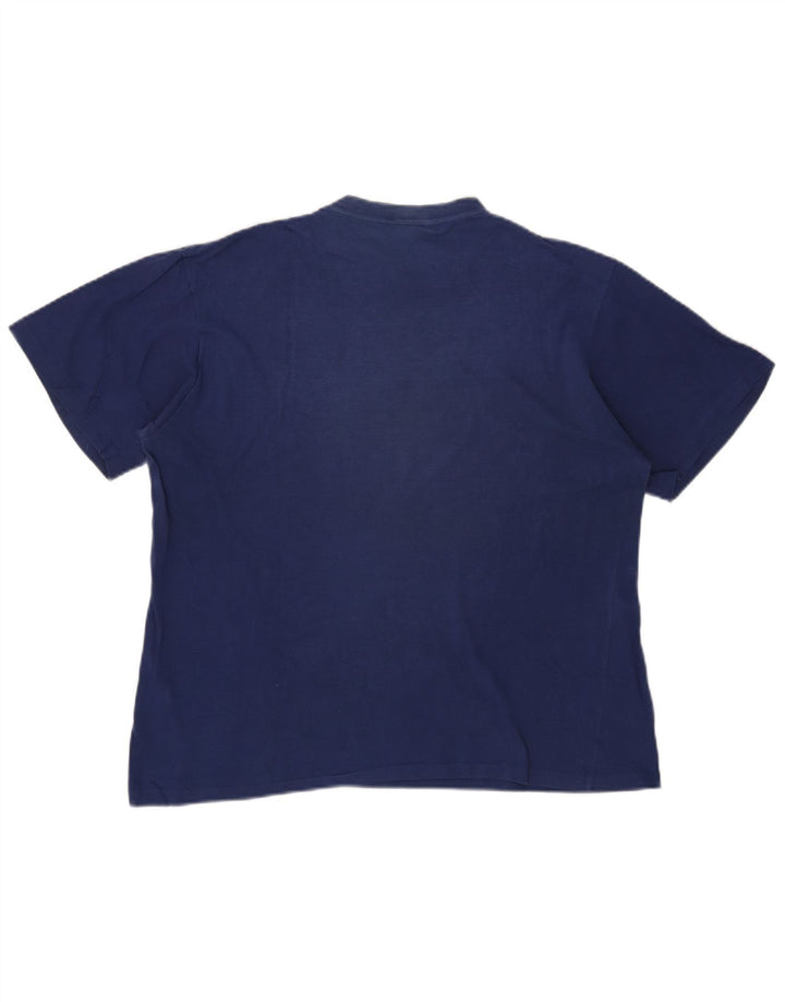 T-shirt męski Lacoste, rozmiar 4, średni niebieski, bawełniany