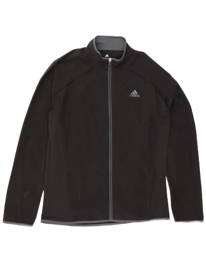 Adidas Męska kurtka dresowa Climalite, średnia czarna, poliester