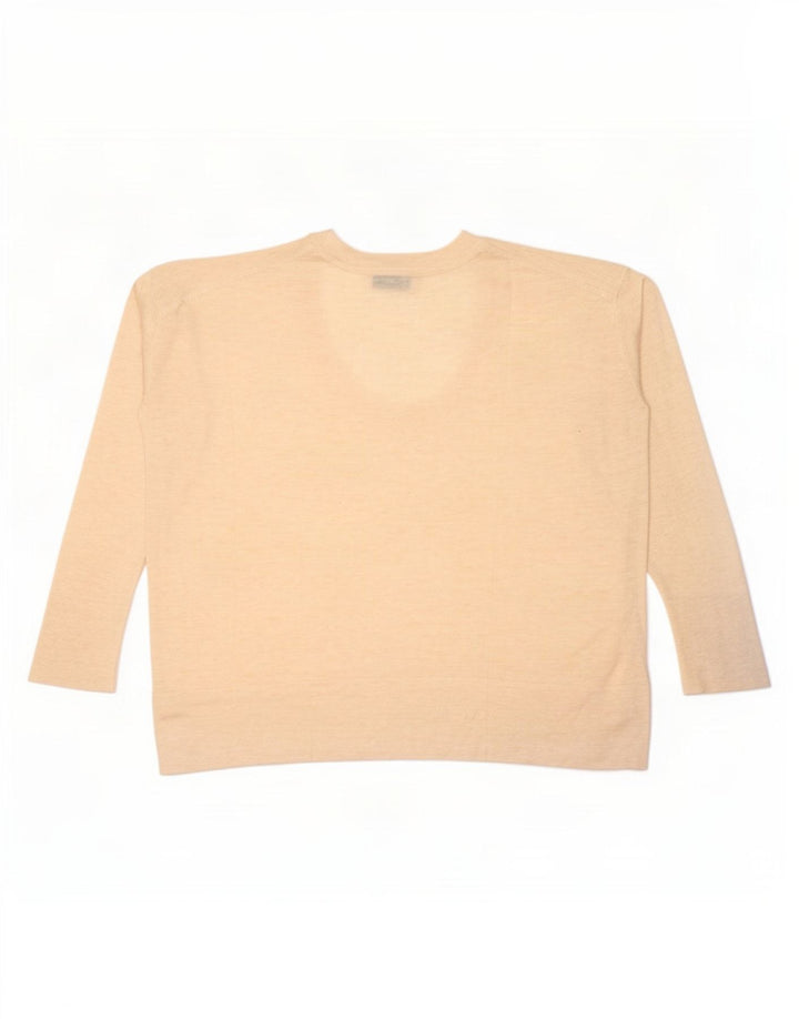 Damski top oversize z długim rękawem Zara UK 14, średni beż nakrapiany
