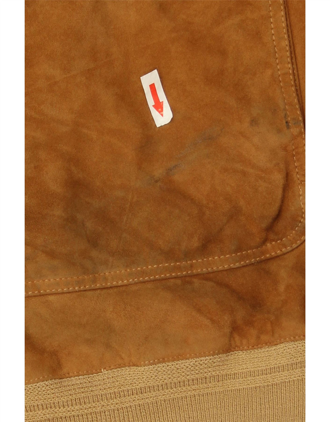 Vintage męska zamszowa kurtka bomber UK 44 2XL brązowa skóra