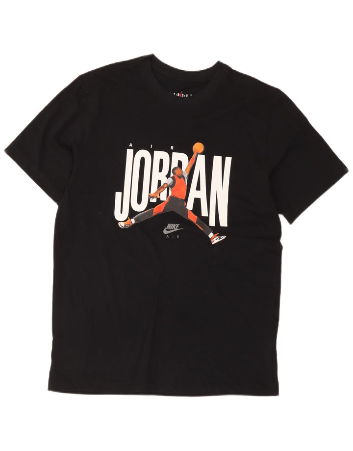 Męski T-shirt z grafiką Jordan, średni czarny bawełniany