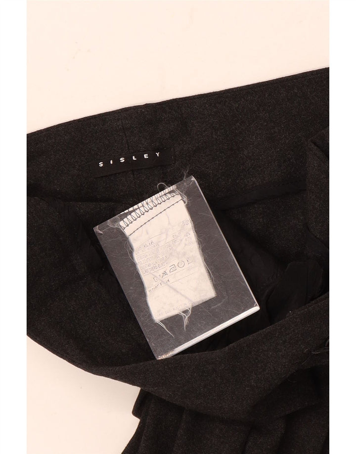 Damskie spodnie garniturowe Sisley Bootcut IT 42 Medium W30 L32 Szare nakrapiane