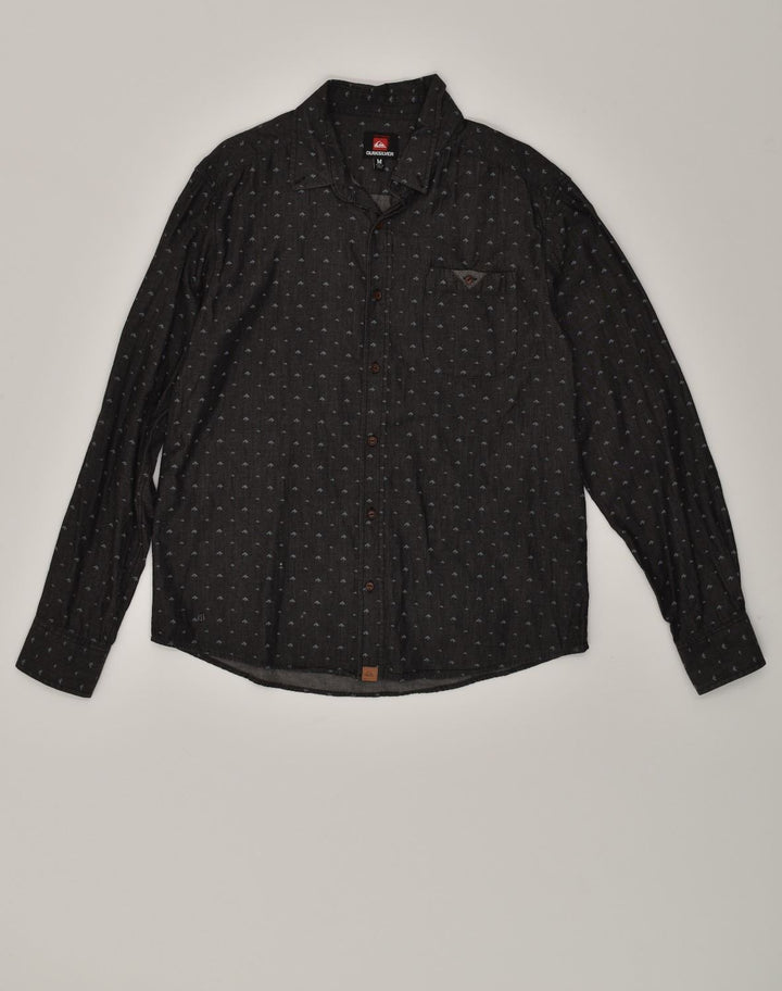 QUIKSILVER Mens Shirt Medium Grey Spotted Cotton Vintage Quiksilver and Second-Hand Quiksilver from Messina Hembry 