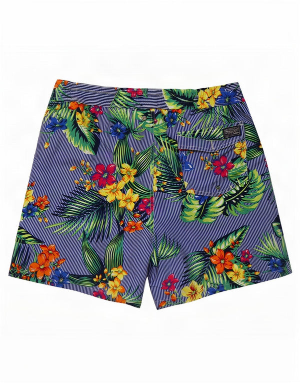 Męskie spodenki kąpielowe Polo Ralph Lauren XL, niebieski, kwiatowy poliester
