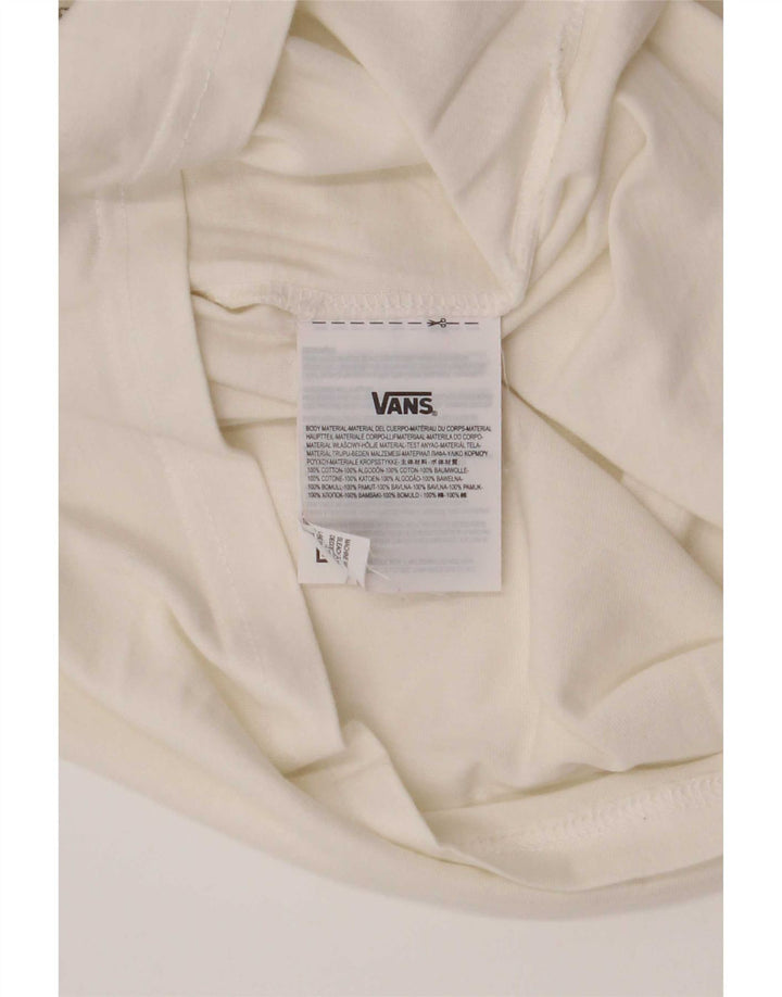 Męski T-shirt Vans o klasycznym kroju z grafiką, średniej wielkości, biały, bawełniany