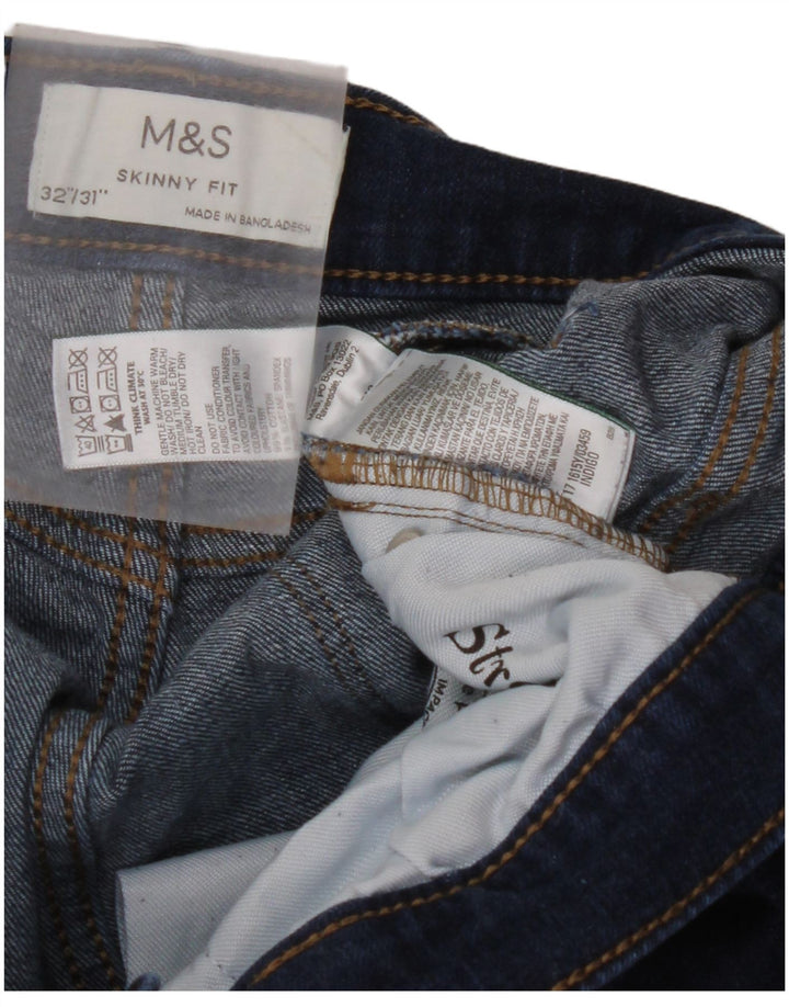 MARKS & SPENCER Damskie jeansy skinny W32 L29 Niebieskie, bawełniane