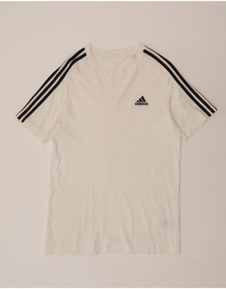 Adidas Męska Koszulka Top Mała Biała Bawełna