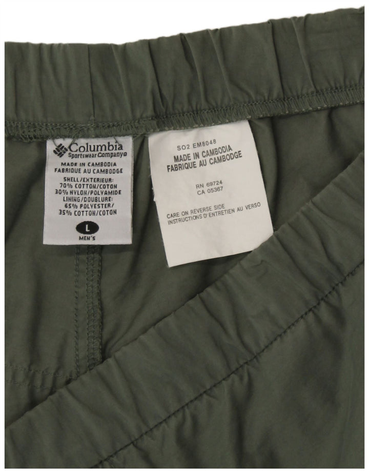 Męskie spodnie dresowe Columbia Capri, duże, bawełniane w kolorze khaki
