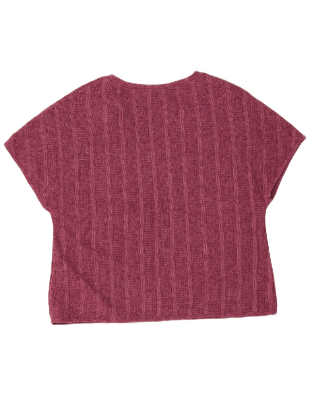 Marks & Spencer T-shirt damski Top UK 14, duży, bordowy poliester w paski