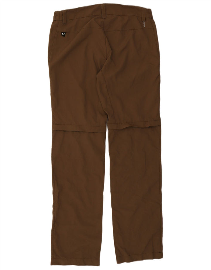 Męskie proste spodnie chino w stylu vintage, średnie W32 L32, brązowe, poliamidowe