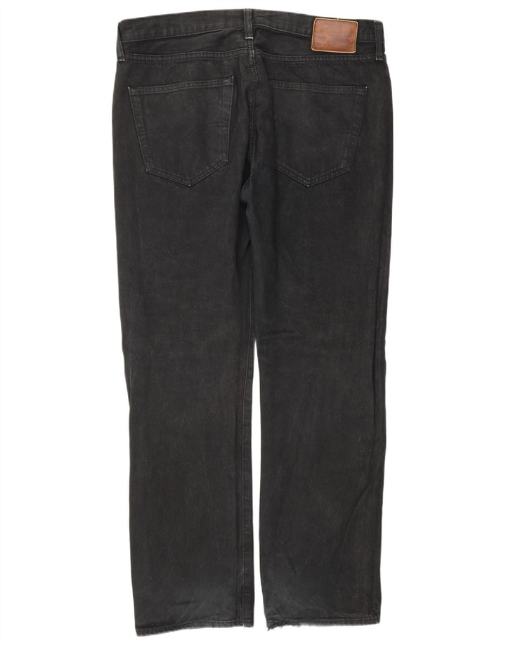 Męskie proste dżinsy Levi's W36 L32 Czarna bawełna