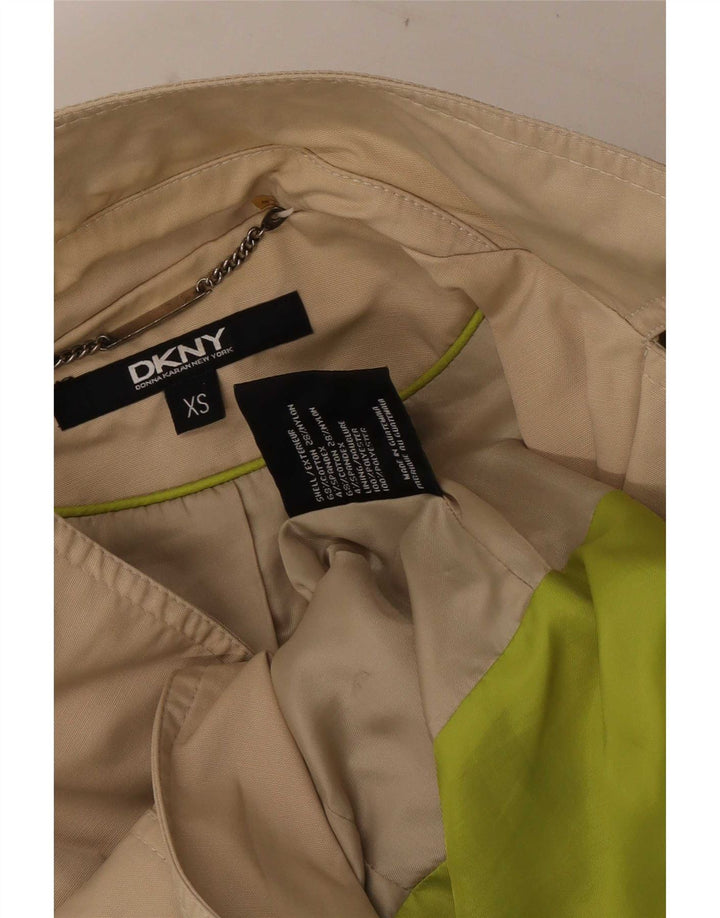 Dkny damski trencz oversize UK 6 XS, brązowa bawełna