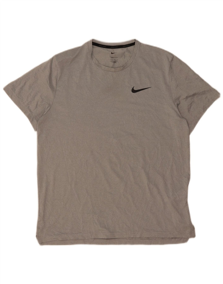 Męski T-shirt Nike Dri Fit, duży, szary, poliestrowy