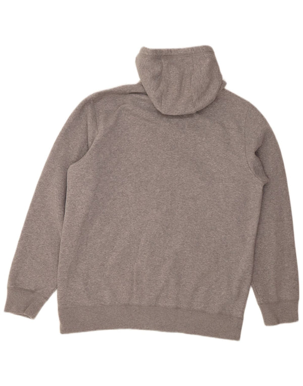 Męski sweter z kapturem i zamkiem błyskawicznym ADIDAS XL, szary, bawełniany