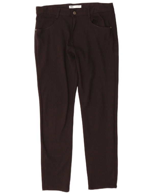 Męskie spodnie typu slim casual Zara EU 42 Large W32 L31 Czarna bawełna