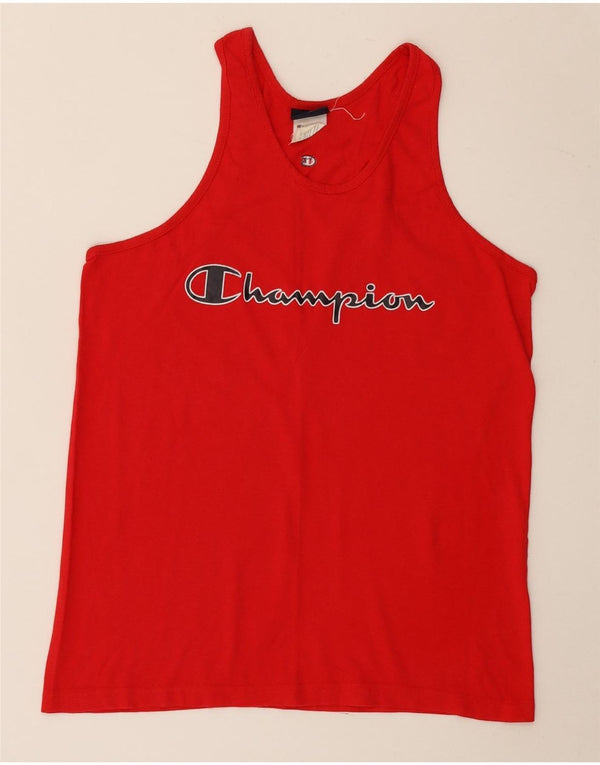 Damska kamizelka z grafiką Champion UK 14, duża, czerwona bawełna
