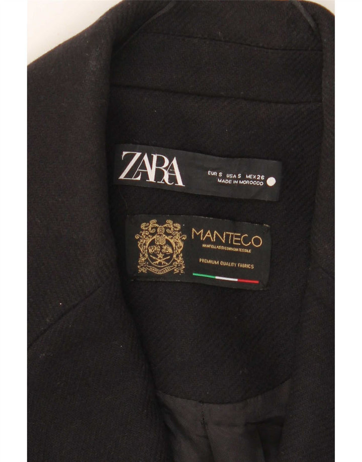 Damski płaszcz oversize z podwójnymi piersiami Zara UK 10 Small Black