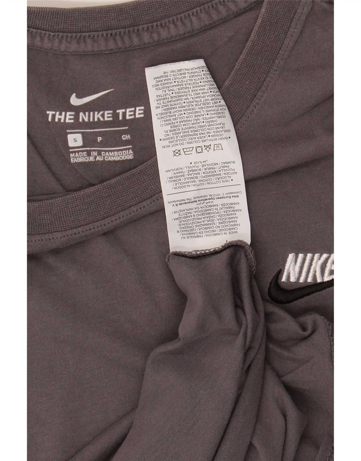 T-shirt męski Nike, mały, szary, bawełniany