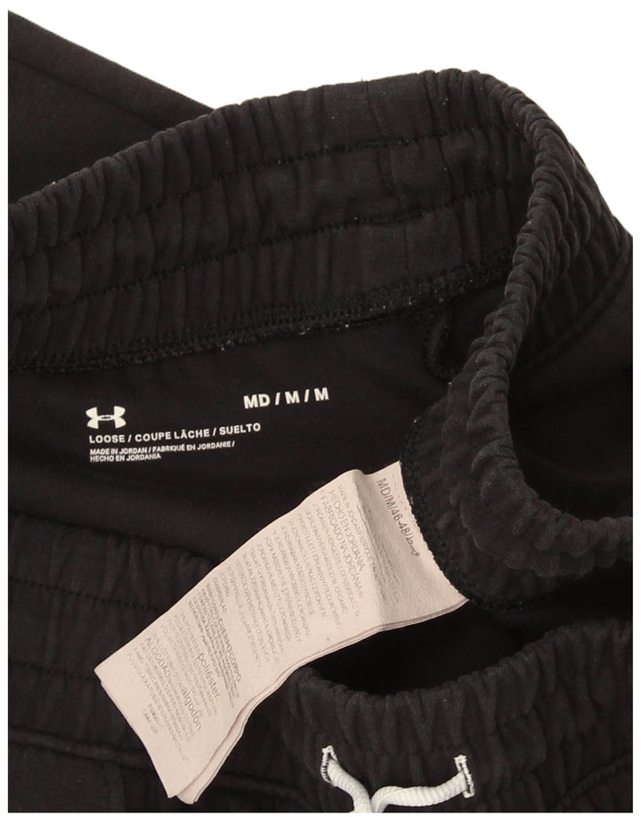 Męskie spodnie dresowe Under Armour Crop, średniej wielkości, czarne, bawełniane