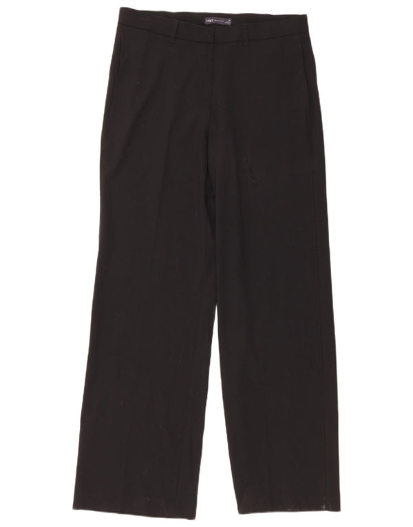 Marks & Spencer Damskie proste spodnie garniturowe UK 14 duże W34 L32 czarne